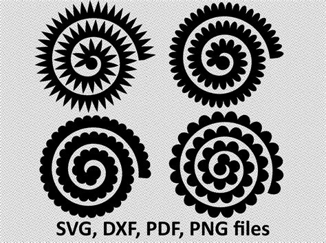 Rolled Flower Svg Rolled Paper Flowers Svg Rolled Rose Svg Etsy