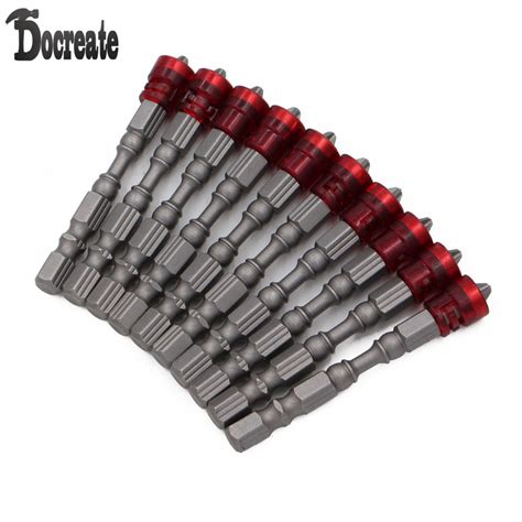 10pcs 65mm PH2 Magnetic Screwdriver Bits 1 4 Inch Hex Shank Screwdriver