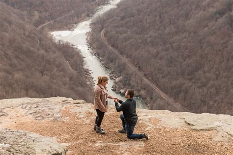 Surprise Proposal at Beauty Mountain, New River Gorge, Fayetteville WV