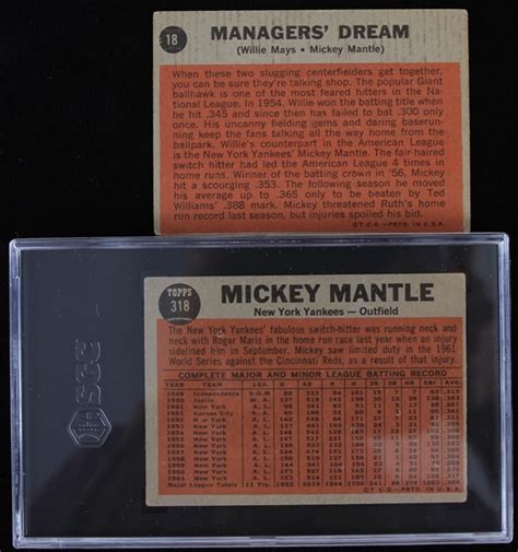 Lot Detail Mickey Mantle And Willie Mays Managers Dream Topps