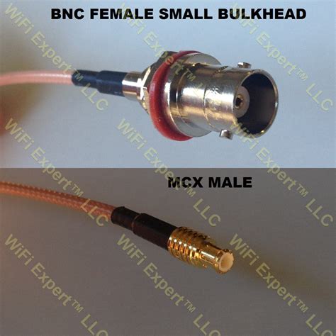 RG316 BNC FEMALE SM BULKHEAD To MCX MALE Coaxial RF Pigtail Cable RF