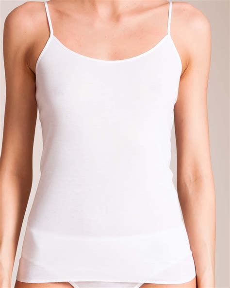 Hanro Cotton Seamless Camisole In White Lyst