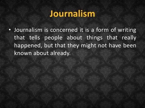 Types of Journalism