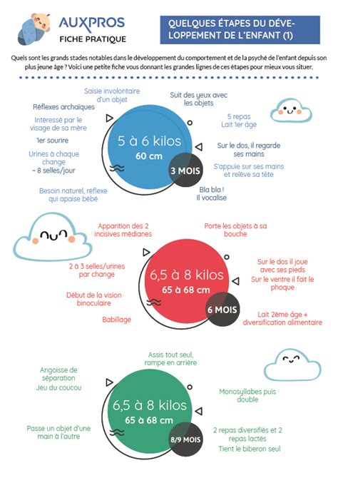 Les étapes Du Développement De Lenfant Auxpros