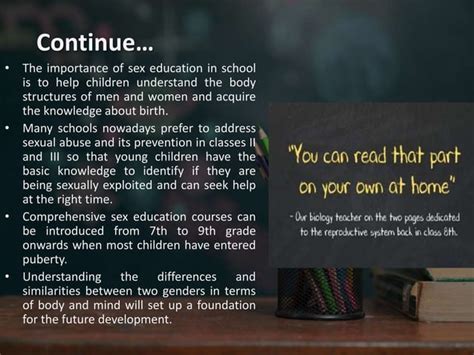 Relevance Of Sex Education At Secondary Level PPTX