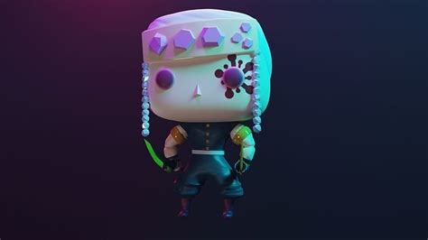 Uzui Tengen Demon Slayer Funko Pop Style 3d Model Rigged Cgtrader