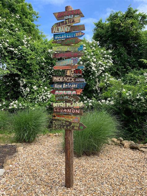 Directional Signs Outdoor Travel Sign Personalized Patio - Etsy