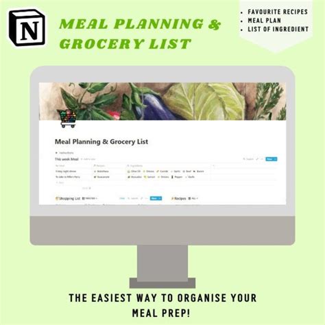 Notion Grocery List Template