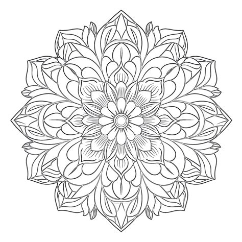 Printable Adult Mandala Flower Coloring Page Coloring Pages Mimi Panda