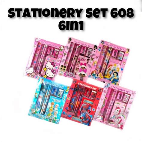 Jual Paket Alat Tulis 6in1 NOTES Alat Tulis Set Karakter Stationery