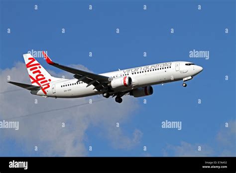 Virgin Australia Aircraft Preparing To Land At Adelaide Airport