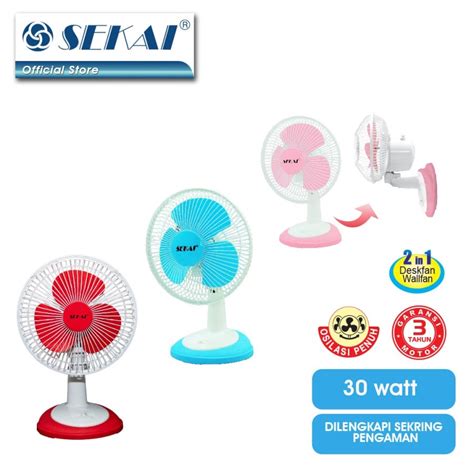 Jual SEKAI Kipas Angin Meja 2in1 Desk Wall Fan 9 Inch DFN 906 Shopee