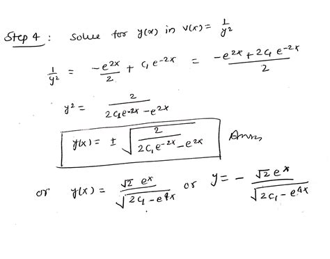 Solved Solve The Bernoulli Equation Dy E X Y Dx Course Hero