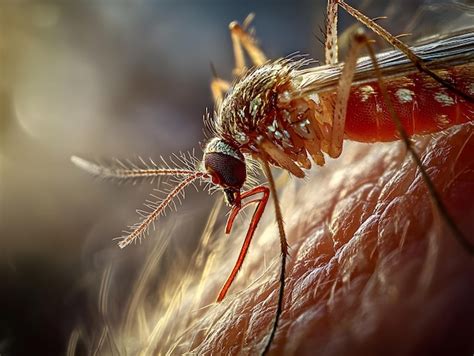 A close up of a fly with a red tail | Premium AI-generated image