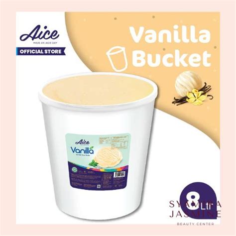 Jual Es Krim 8 Liter Aice Bucket Vanilla Ice Cream Shopee Indonesia