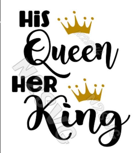 His And Hers Svg His Queen Her King Svg Bride And Groom Svg Queen Of