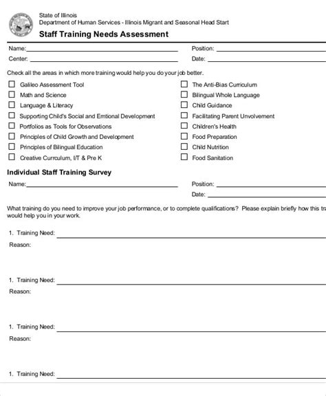 32+ Free Needs Assessment Templates