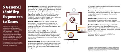 General Liability Exposure To Know Infographic Scs Agency Insurance