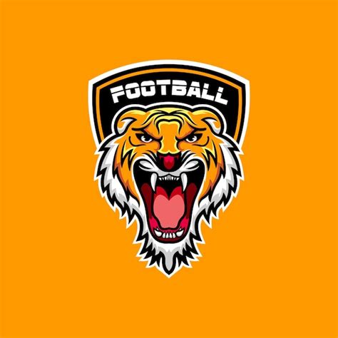 Free Vector | Tiger football logo