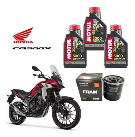 Motul 5000 10w30 Kit Troca De Óleo Cb500x Ph6017a