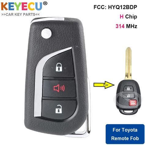 KEYECU Llave De Control Remoto Abatible Mejorada Para Toyota Rav4