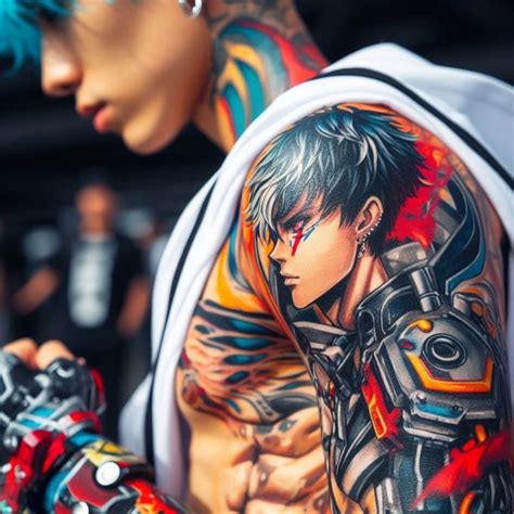 Draw Custom Anime Tattoo Sleeve Drawing By Mallosob Fiverr