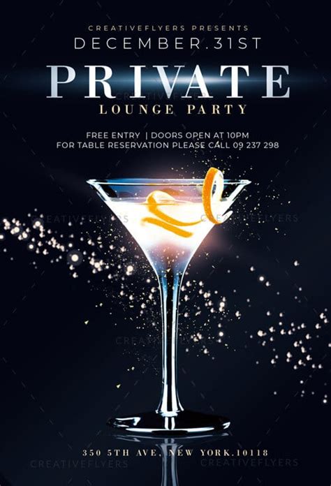 Private Party Flyer Template to Print - Creative Flyers