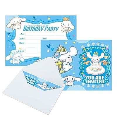 Lxosff Pack Cinnamoroll Birthday Invitation Cards With Envelopes