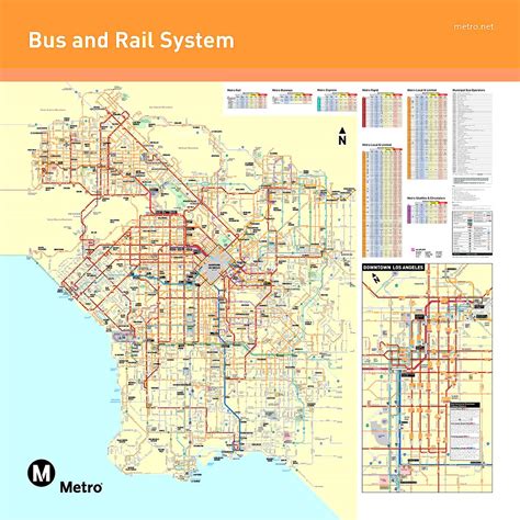 LA metro bus map - Los Angeles metro bus map (California - USA)