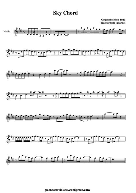 Free Sheet Music For Violin Anime