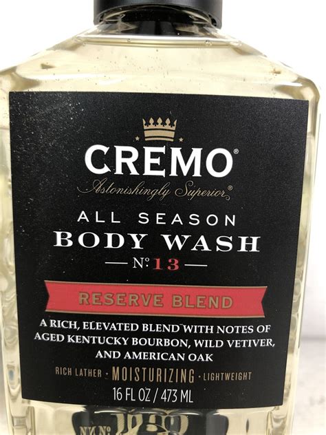 Cremo All Season Body Wash Reserve Blend No 13 Rich Lathering One 16oz Bottle Ebay