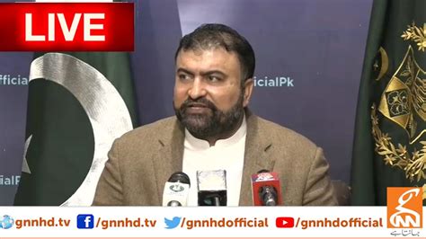 Watch Live Caretaker Interior Minister Sarfraz Bugti Press Conference Gnn