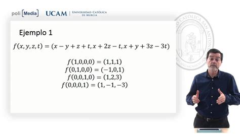 Álgebra Lineal Imagen De Una Aplicación Lineal Ejemplo 1 Jesús Soto Youtube