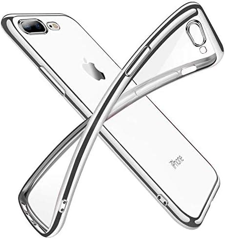 Amazon co jp iPhone8Plus ケース iPhone7Plus ケースクリア 透明 tpu シリコン メッキ加工 スリム