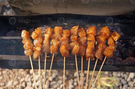 Tahu Bakar. Grilled tofu is favorite street food in Indonesia. Tofu ...