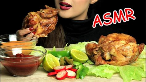 Asmr Whole Rotisserie Chicken Mukbangeating Soundno Talking로티세리 치킨