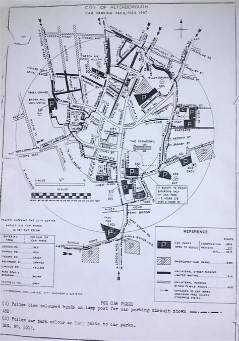 Peterborough Car Parks Map