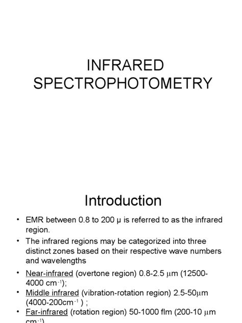 Infrared Spectrophotometry Pdf Infrared Spectroscopy Molecules