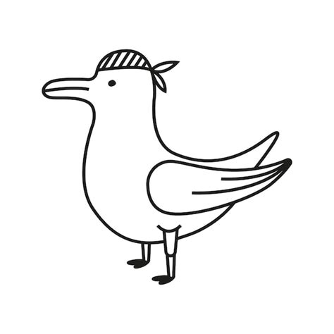 Premium Vector Vector Illustration Of A Seagull In Doodle Style