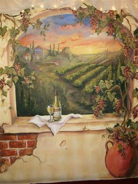 Pin By Lidy Van Dijk On Art Kunst Tuscan Art Window Mural Mural Art