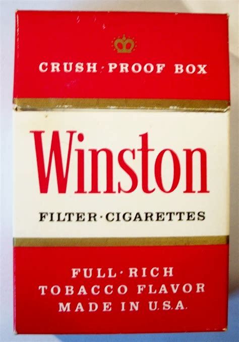 Winston Filter Crush Proof Box Vintage American Cigarette Pack