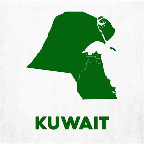 Premium Vector Detailed Kuwait Map