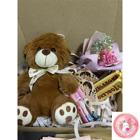 Teddy Bear Gift Set Stuff Toy In Box Or Paperbag Valentines