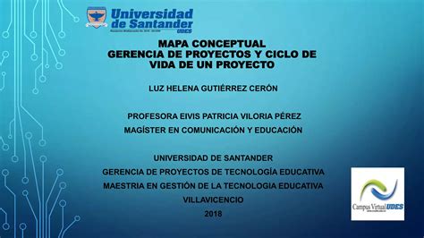 Mapa Conceptual Gerencia De Proyectos Y Ciclo De Vida De Un Proyecto PPT