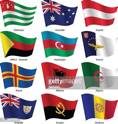 Set Flags Of World Sovereign States Stock Clipart Royalty Free