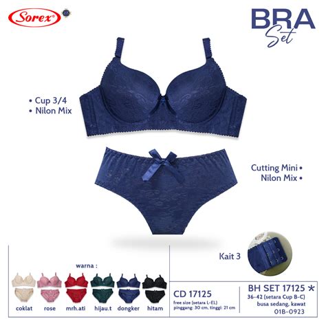 Jual Bra Bh Set Sorex Kawat Busa Sedang Kait Cup B C Shopee