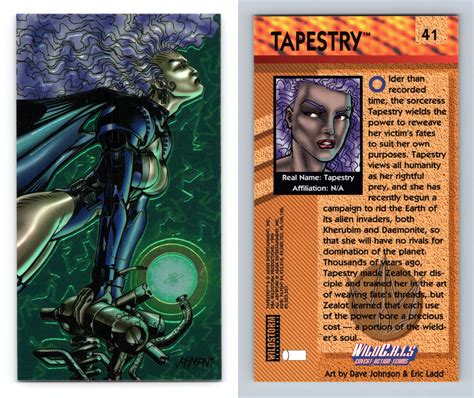 Tapestry 41 Wildc A T S 1994 Wildstorm Chrome Trading Card