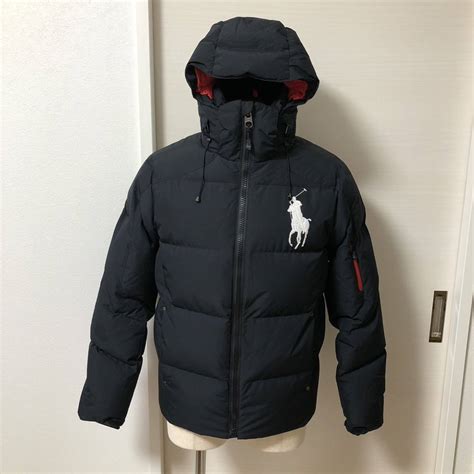 大幅 同様 サイズxs Polo Ralph Lauren ポロ ラルフローレン ダウンジャケット ブラック 黒 ビッグポニージャンパー