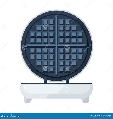 Waffle Maker Flat Icon Stock Vector Illustration Of Icon