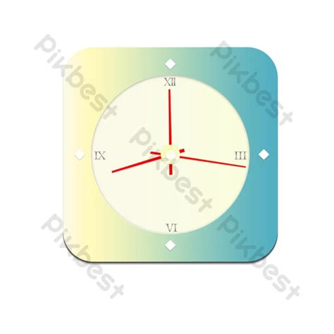 Clock Blue Yellow Gradient | PSD PNG Images Free Download - Pikbest